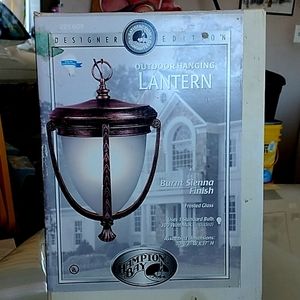 Hampton New Outdoor Lantern on sealed box $350 on home Depot Designers edition